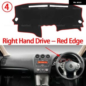 自動車 ダッシュボード カバー ダッシュマット ボード パッド カーペット ダッシュマット 紫外線カットマット 日産 アルティマ 2007 - 12 - Right Hand Red Edge