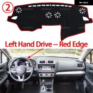 スバル レガシィ BN BS 2015 - 19 滑り止めマット ダッシュボード カバー パッド サンシェード ダッシュマットカーペットカーアクセサリー - Left Hand Red Edge