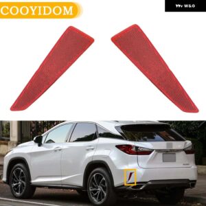 車用リアフォグ リフレクター ライト バンパー リフレクター ランプ テールハザード ブレーキライト レクサス RX350 RX450 2016 2017 2018 カーアクセサリー - Left and Right
