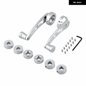 2個 汎用 シルバー/ブラック 車用 合金 ウィンドウロッカーハンドル ウィンドウ ハンドクランク ウィンドウロッカー - Silver