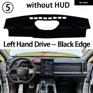 車 ダッシュボード カバー 遮光 パッド 紫外線カットカーペット 滑り止めマット CHERY JAECOO J7 2023 2024 内装アクセサリー - LHD Red No HUD