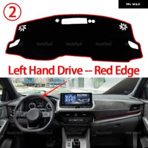 日産 キャシュカイ J12 2021-2024 インテリア アクセサリー ダッシュボード カバー パッド サンプロテクション パッド UVカットマット - Left Hand Red Edge