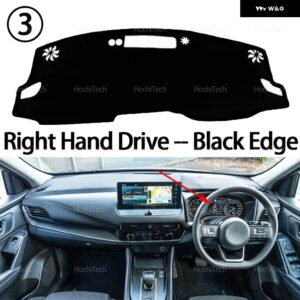 日産 キャシュカイ J12 2021-2024 インテリア アクセサリー ダッシュボード カバー パッド サンプロテクション パッド UVカットマット - Right Hand Black