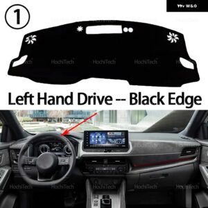 日産 キャシュカイ J12 2021-2024 インテリア アクセサリー ダッシュボード カバー パッド サンプロテクション パッド UVカットマット - Left Hand Black