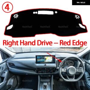 日産 キャシュカイ J12 2021-2024 インテリア アクセサリー ダッシュボード カバー パッド サンプロテクション パッド UVカットマット - Right Hand Red Edge