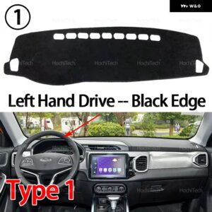CHERY TIGGO 3 4 5X PRO 2017-2025 ダッシュボード カバー ダッシュボード マット カーペット パッド シェード ケープ ブランケット アクセサリー - Type 1 LHD Black