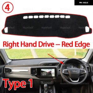 CHERY TIGGO 3 4 5X PRO 2017-2025 ダッシュボード カバー ダッシュボード マット カーペット パッド シェード ケープ ブランケット アクセサリー - Type 1 RHD Red