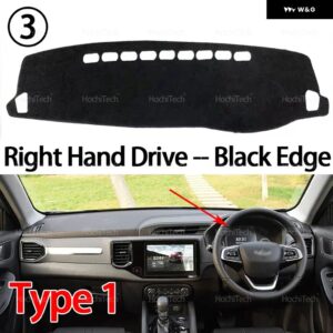 CHERY TIGGO 3 4 5X PRO 2017-2025 ダッシュボード カバー ダッシュボード マット カーペット パッド シェード ケープ ブランケット アクセサリー - Type 1 RHD Black