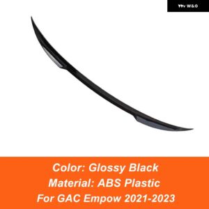 GAC EMPOW 2021 - 23 リア トランク リッドカースポイラー ウィング ABS 光沢ブラックカーボンプリント 外装 チューニングアクセサリーパーツ - Glossy Black