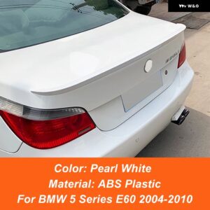 リア トランク リッド ブーツ ダックテールリップスポイラー ウィング BMW 5シリーズ E60 520I 525I 530I 2004-2010 MP スタイル - Pearl White