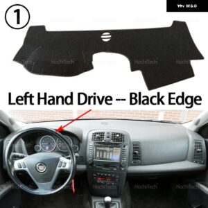 車用 ダッシュボード カバー マットカーペット キャデラック CTS 2003-2007 ダッシュボード カバー ダッシュマットボード パッド カーペット ダッシュマット - Left Hand Black