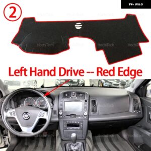 車用 ダッシュボード カバー マットカーペット キャデラック CTS 2003-2007 ダッシュボード カバー ダッシュマットボード パッド カーペット ダッシュマット - Left Hand Red