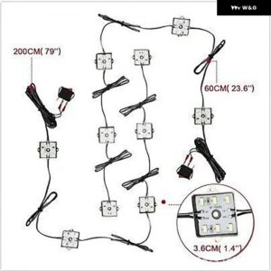 8/10個 汎用 トラック ベッドライト ホワイトLEDライト 防水 ランプ シボレー ダッジ ピックアップ GMC - 10pcs