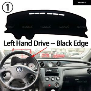 車用 ダッシュボード カバー 三菱 アウトランダー エアトレック 2001-2006 ダッシュボード カバー ダッシュマットボード パッド カーペットダッシュマット - Left Hand Black