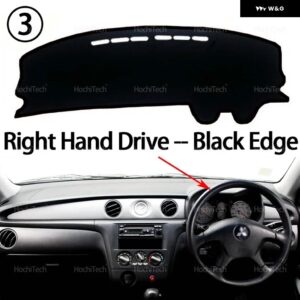 車用 ダッシュボード カバー 三菱 アウトランダー エアトレック 2001-2006 ダッシュボード カバー ダッシュマットボード パッド カーペットダッシュマット - Right Hand Black
