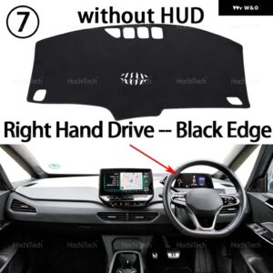 ダッシュボード カバー パッド カーライナー 紫外線防止マット サンシェード ダッシュマット カーペット ダッシュ フォルクスワーゲン VW ID.3 ID3 2019 - - RHD Black No HUD