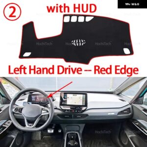 ダッシュボード カバー パッド カーライナー 紫外線防止マット サンシェード ダッシュマット カーペット ダッシュ フォルクスワーゲン VW ID.3 ID3 2019 - - LHD Red With HUD