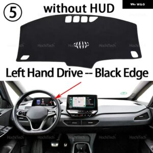 ダッシュボード カバー パッド カーライナー 紫外線防止マット サンシェード ダッシュマット カーペット ダッシュ フォルクスワーゲン VW ID.3 ID3 2019 - - LHD Black No HUD