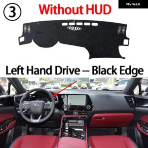 レクサス NX AZ20 NX200 NX250 NX260 NX350 NX350H 2022-2025 車用 ダッシュボード カバー 光避け パッド 計器プラットフォームカバー マット - Left Black No HUD