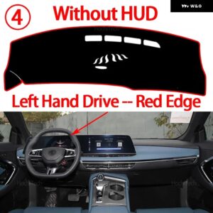 ダッシュボード カバー MG MG 7 MG7 2022 2023 2024 2025 2026 車用 ダッシュボード カバー ダッシュボード マット カーペット パッド サンシェード ケープ - Left Red No HUD