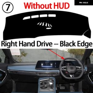 ダッシュボード カバー MG MG 7 MG7 2022 2023 2024 2025 2026 車用 ダッシュボード カバー ダッシュボード マット カーペット パッド サンシェード ケープ - Right Black No HUD