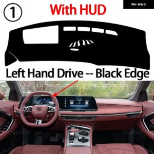 ダッシュボード カバー MG MG 7 MG7 2022 2023 2024 2025 2026 車用 ダッシュボード カバー ダッシュボード マット カーペット パッド サンシェード ケープ - Left Black with HUD