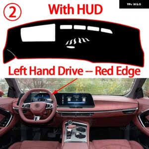 ダッシュボード カバー MG MG 7 MG7 2022 2023 2024 2025 2026 車用 ダッシュボード カバー ダッシュボード マット カーペット パッド サンシェード ケープ - Left Red with HUD