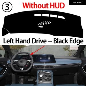 ダッシュボード カバー MG MG 7 MG7 2022 2023 2024 2025 2026 車用 ダッシュボード カバー ダッシュボード マット カーペット パッド サンシェード ケープ - Left Black No HUD