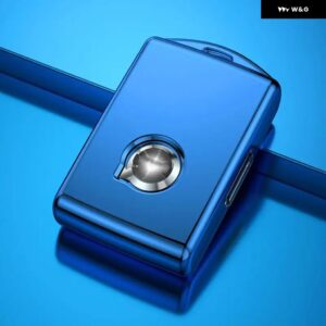 車用キーケースカバー リモートキーフォブ キー チェーン ボルボ XC90 XC60 S90 V90 - blue