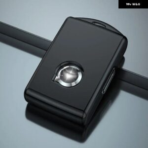 車用キーケースカバー リモートキーフォブ キー チェーン ボルボ XC90 XC60 S90 V90 - black