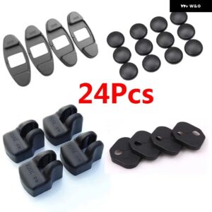 3D ABSドアロックストッパーリミッティングカバー ドア プロテクター トヨタ RAV4 RAV-4 XA50 2019-2023 装飾 アクセサリー - All 24Pcs