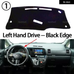 トヨタ ウィッシュ AE10 2003-2008 左ハンドル インテリア アクセサリー ダッシュボード カバー パッド 日焼け防止 パッド UVマット - Left Hand Black