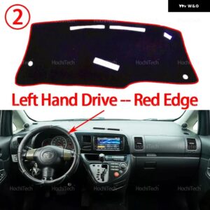 トヨタ ウィッシュ AE10 2003-2008 左ハンドル インテリア アクセサリー ダッシュボード カバー パッド 日焼け防止 パッド UVマット - Left Hand Red Edge