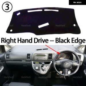 トヨタ ウィッシュ AE10 2003-2008 左ハンドル インテリア アクセサリー ダッシュボード カバー パッド 日焼け防止 パッド UVマット - Right Hand Black