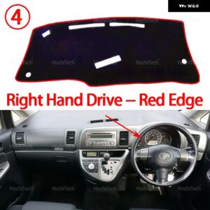 トヨタ ウィッシュ AE10 2003-2008 左ハンドル インテリア アクセサリー ダッシュボード カバー パッド 日焼け防止 パッド UVマット - Right Hand Red Edge