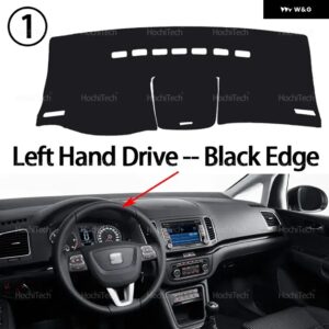 自動車 ダッシュボード カバー ダッシュマットボード パッド カーペット ダッシュマット 紫外線防止マット シート アルハンブラ 2012-2021 左 右ハンドル - Left Hand Black