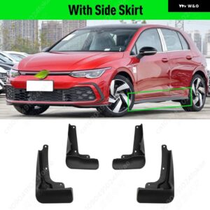 VW ゴルフ 8 MK8 R-LINE GTI GTD GTE 2020 - 24 フェンダー マッド フラップ スプラッシュガード マッドガード マッド フラップ - with side skirt