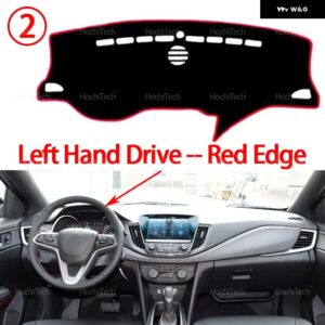 シボレー モンツァ 2019 - 22 ダッシュボード カバー ダッシュマットボード パッド カーペット ダッシュマット UVカットマット 左ハンドル - Left Hand Red Edge