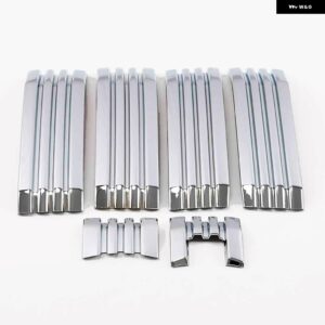 ABSクローム6個フロント グリル 光沢 装飾 トリム トヨタ ランドクルーザー プラド 2018 2019 FJ150アクセサリー - With Camera