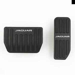 ブレーキ アクセル 燃料 車ペダル ジャガー XE XF F-PACE 2015 - 18 アルミ 合金 フットレスト スロットル ブレーキペダル 2個 - black