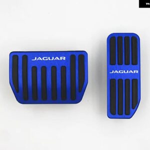 ブレーキ アクセル 燃料 車ペダル ジャガー XE XF F-PACE 2015 - 18 アルミ 合金 フットレスト スロットル ブレーキペダル 2個 - blue