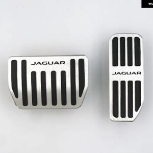 ブレーキ アクセル 燃料 車ペダル ジャガー XE XF F-PACE 2015 - 18 アルミ 合金 フットレスト スロットル ブレーキペダル 2個 - Silver