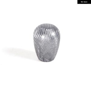 汎用 カーボンオーバル マニュアル ギア シフト ノブ アダプター 付きほとんど車 装飾 クラシック スタイル RS-SFN105 - Silver