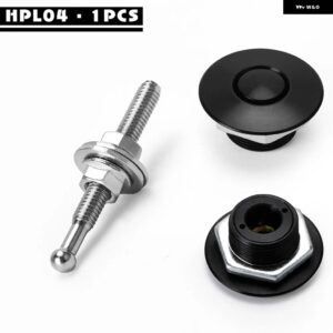 1.25インチ 汎用 スタイル プッシュ ボタン ビレット フードピン ロッククリップキット カークイックピン BMW など VR-HPL04/05 - HPL04BK 1PIECE