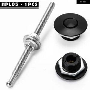 1.25インチ 汎用 スタイル プッシュ ボタン ビレット フードピン ロッククリップキット カークイックピン BMW など VR-HPL04/05 - HPL05BK 1PIECE