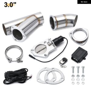 ステンレス 製 2インチ 2.25インチ 2.5インチ 3インチ 電動 ステンレス 製排気カットアウト カットアウトダンプ バルブ /スイッチ リモコン 付き - 3.0 INCH