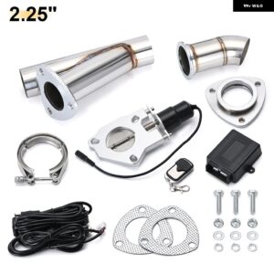 ステンレス 製 2インチ 2.25インチ 2.5インチ 3インチ 電動 ステンレス 製排気カットアウト カットアウトダンプ バルブ /スイッチ リモコン 付き - 2.25 Inch