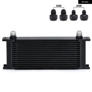 16列 AN-10AN 汎用 エンジン トランス ミッション オイルクーラー VR7016 - with 4 fitting