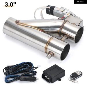 汎用 2インチ 2.25インチ 2.5インチ 3インチ ダブル バルブ 電動排気カットアウト バルブ マフラー マフラーキット ワイヤレス リモコン 付き - 3 Inch
