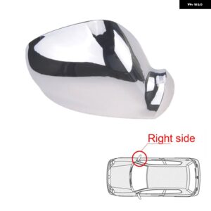 バックミラー キャップ ウィングサイドミラー カバー ハウジング クローム VW ゴルフ ラビット ジェッタ MK5 06-09 パサート 2003-2005 カーアクセサリー - Chrome Right